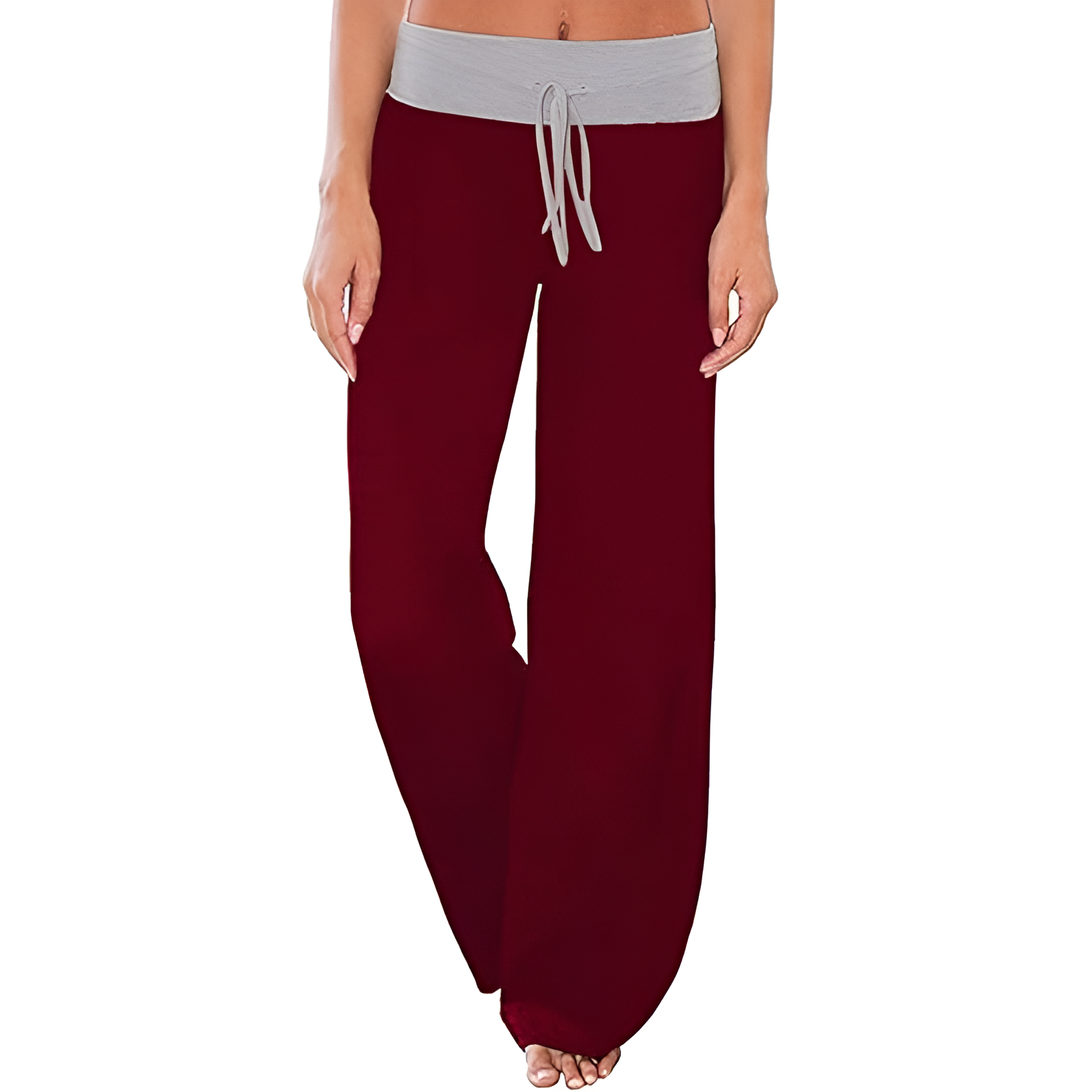 Pajama Pants With Drawstring And Palazzo Fit For Women