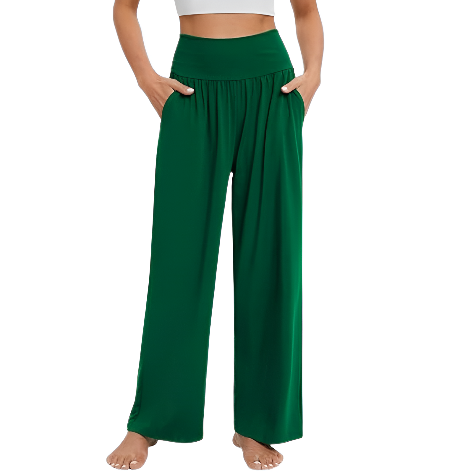 Wide Lounge Yoga Pajama Pants With Pockets