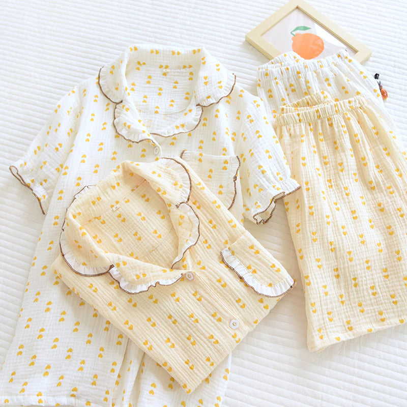 Women's Short Sleeve Geometric Pattern 2 Piece Pajama Set-Original Pajamas