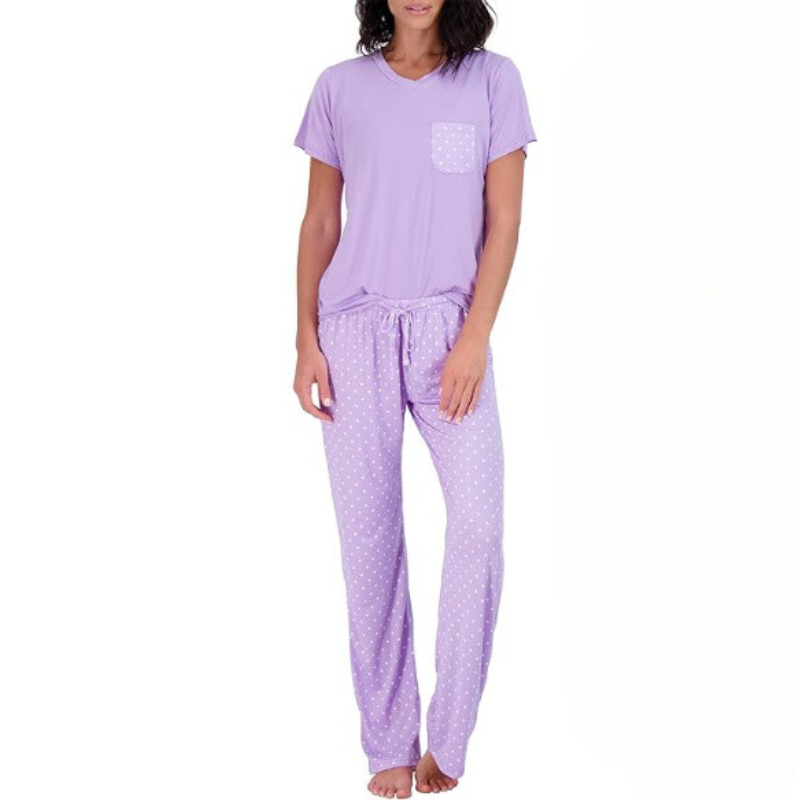 Short Sleeve Tops With Comfy Pants Set-Original Pajamas