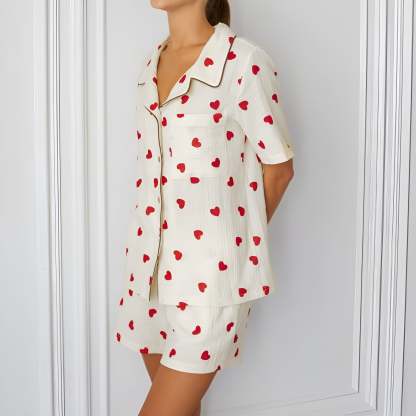 2 Piece Cordate Printed Comfy Pajama Set-Original Pajamas