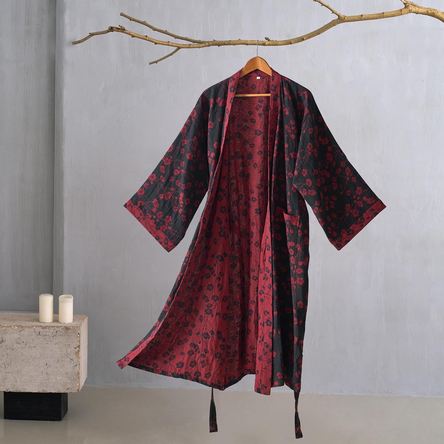 Knit Loose Long Loungewear Bathrobe for Women