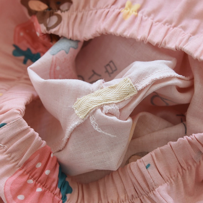 Elegant Printed Short Sleeved Pajamas Suit-Original Pajamas