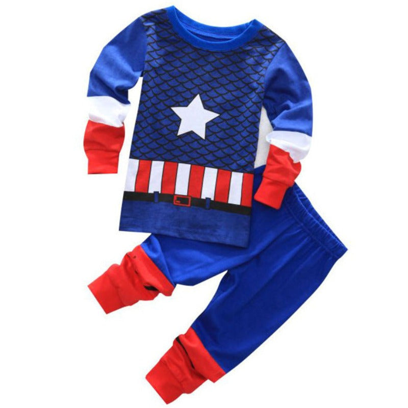 Captain America Cosplay Pajama Set For Kids-Original Pajamas