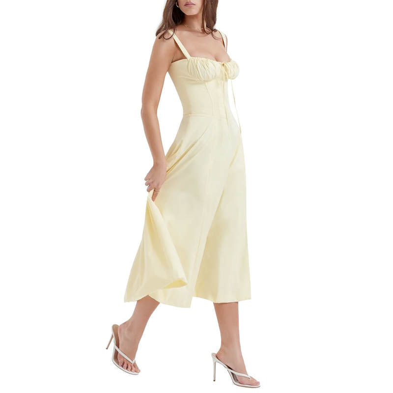 Floral Bustier Midriff Waist Shaper Dress-Original Pajamas