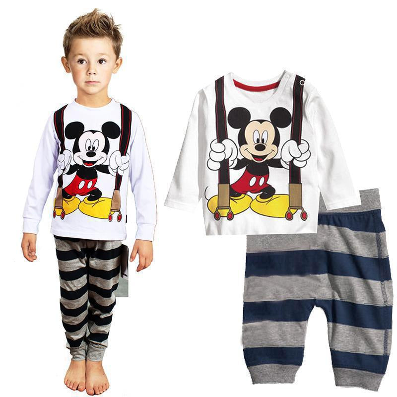 Mickey-Minnie Mouse Cosplay Pajama Set For Kids-Original Pajamas