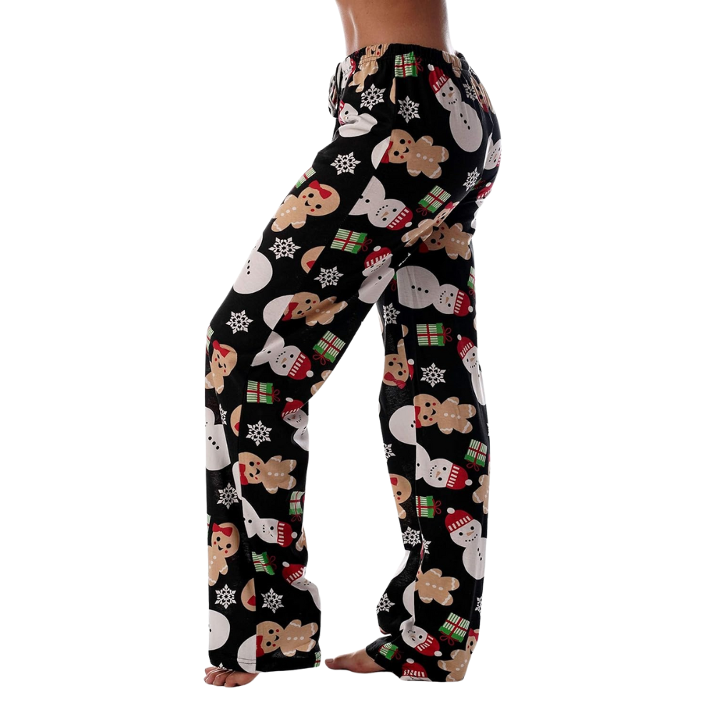 Printed Pajama Pants With Drawstring Band