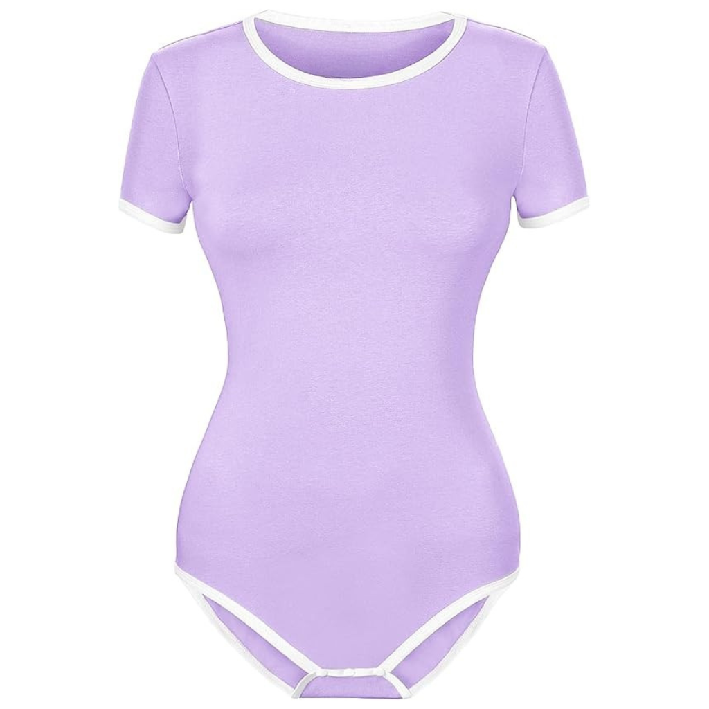 Short Sleeve Romper Front Snap Casual Loungewear Outfit For Women