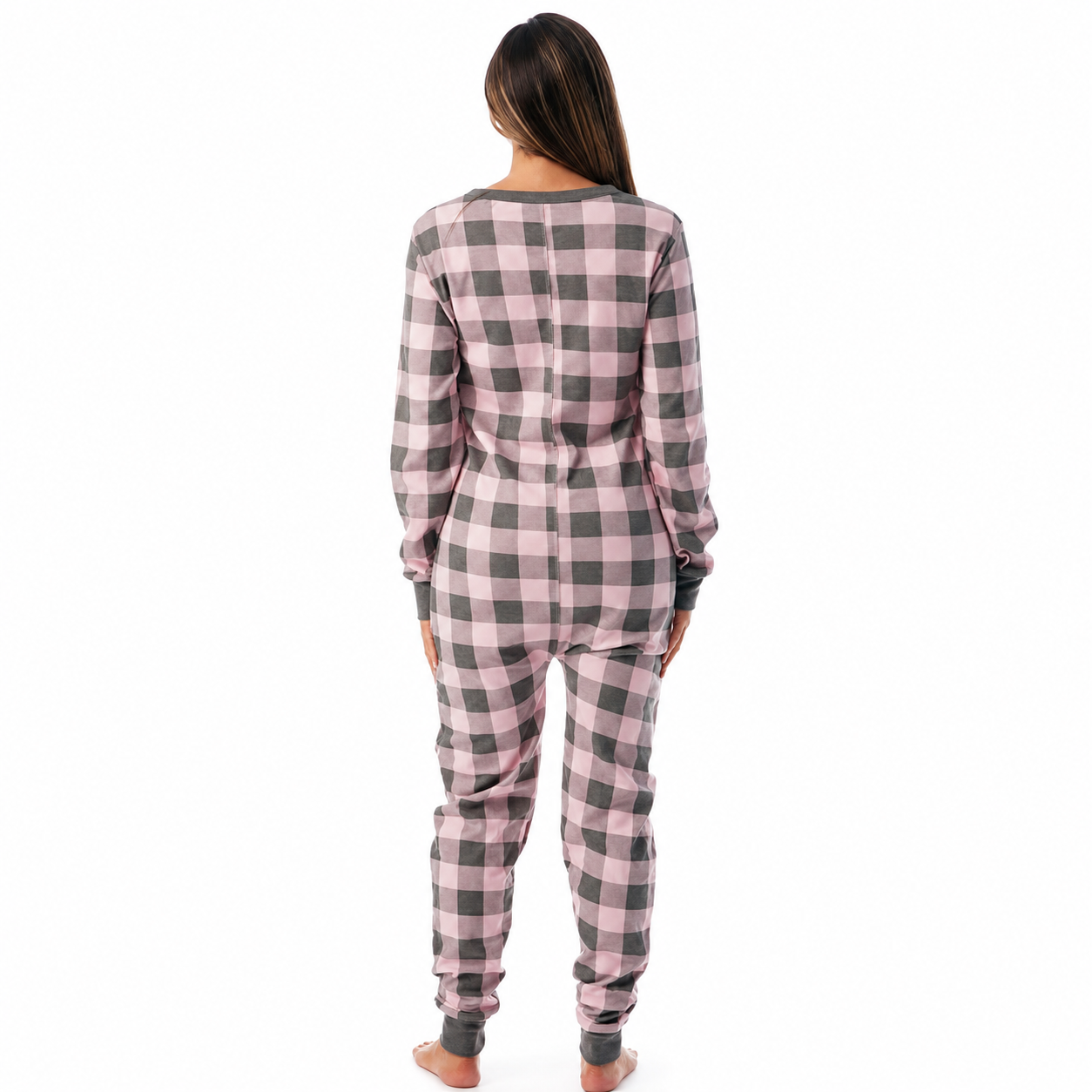 Tie Dye Henley Thermal Lounge Onesie For Women
