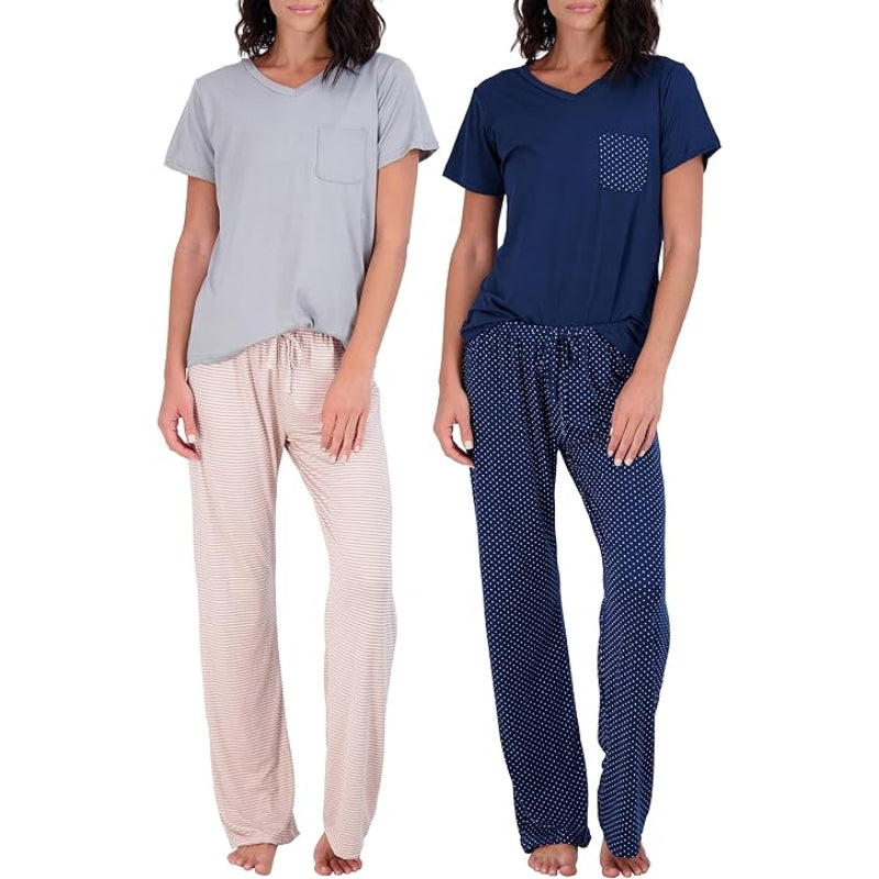 2 Pack Pajama And Short Sleeve Tshirt Set-Original Pajamas