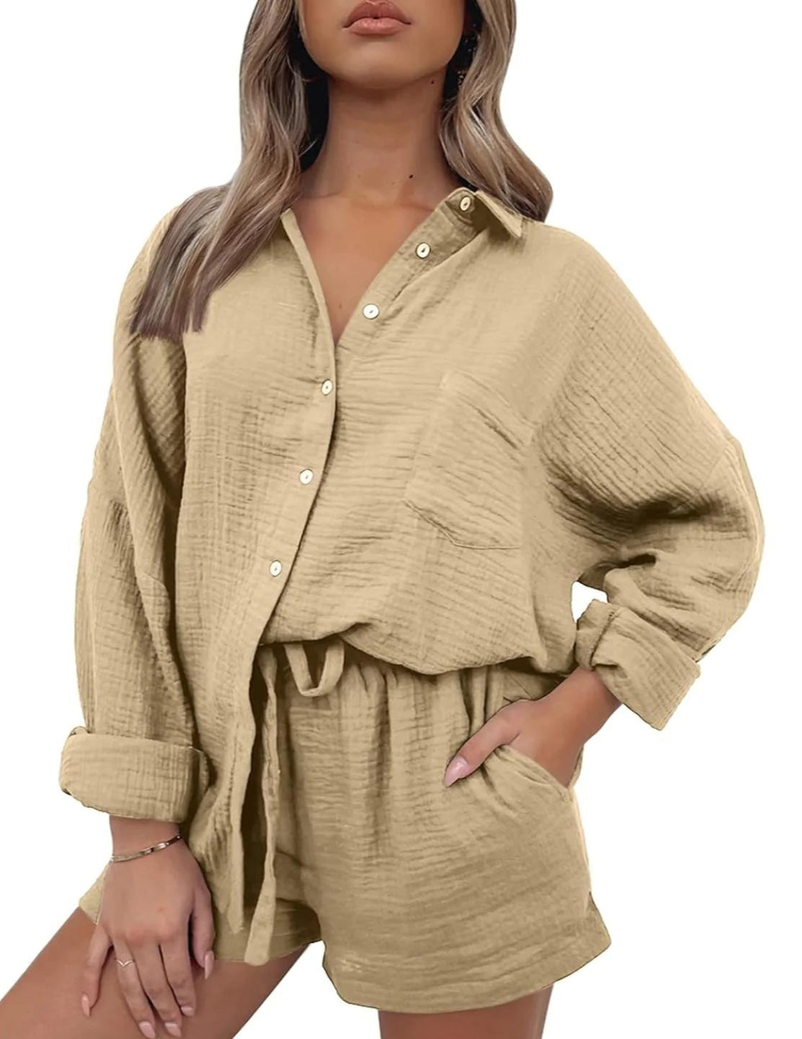 2 Piece Button Down Pajama Set-Original Pajamas