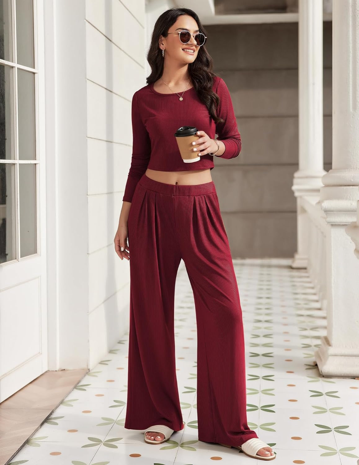 2 Piece Long Sleeve Lounge Sets-Original Pajamas2 Piece Long Sleeve Lounge Sets - Image 12
