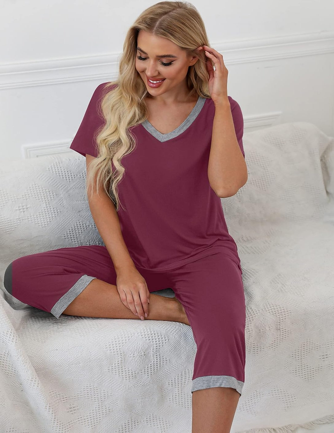 2 Piece Short Sleeve Pajama Set-Original Pajamas
