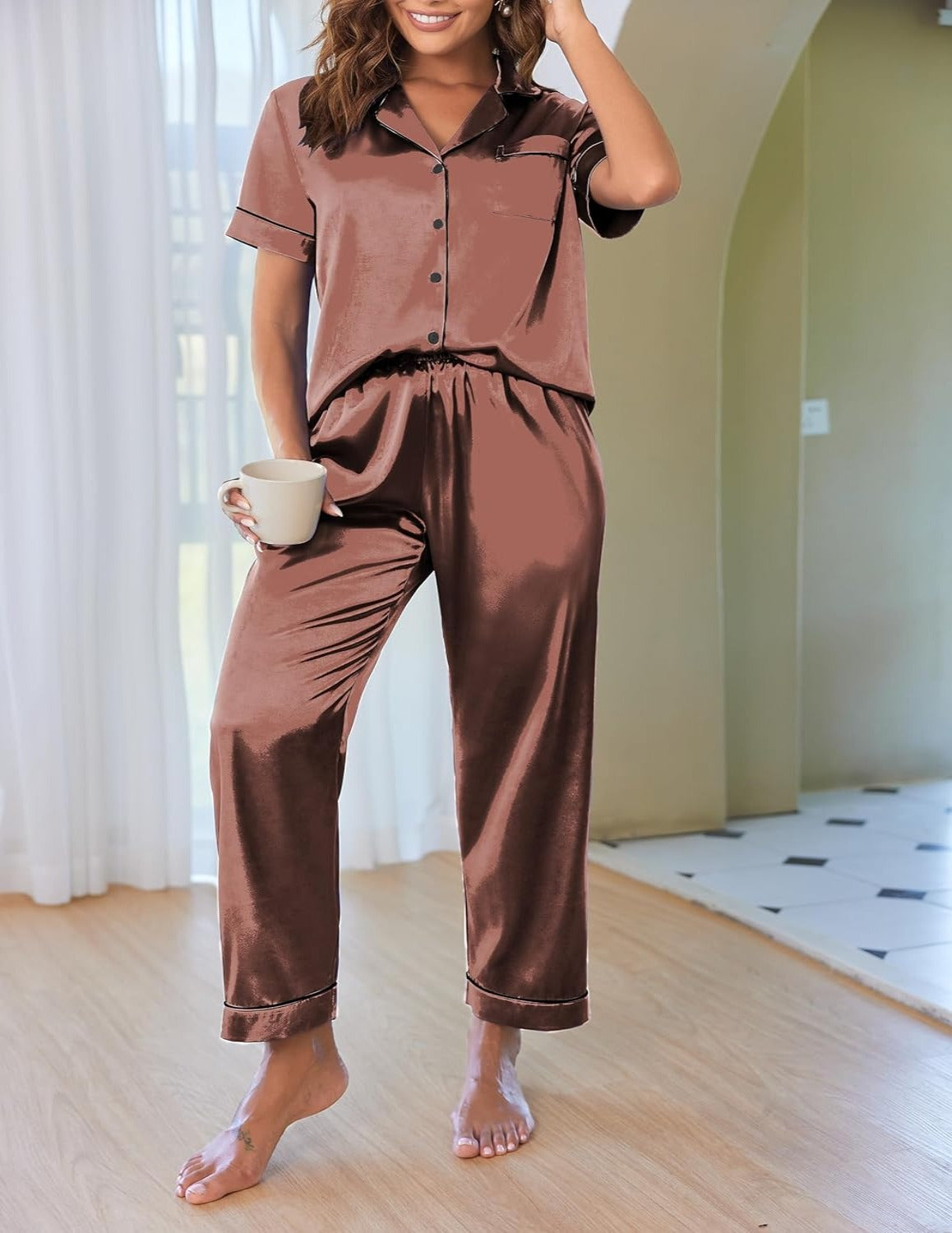 2 Piece Short Sleeve Pajamas Set-Original Pajamas