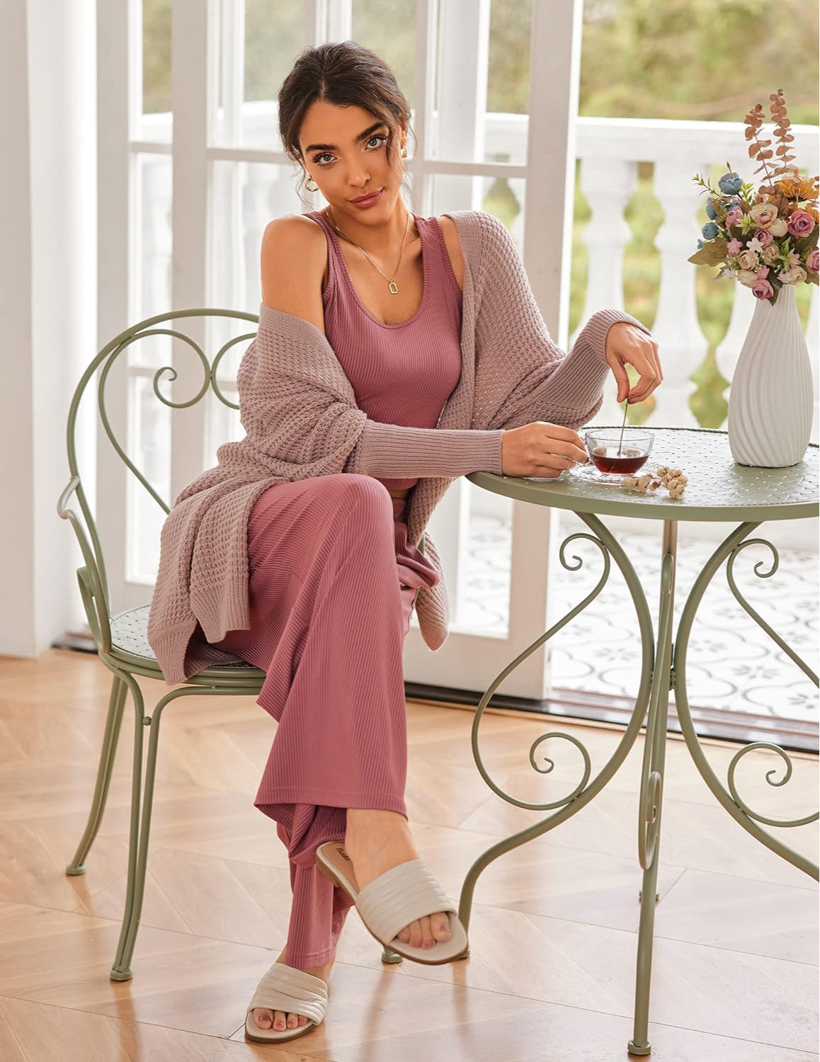 2 Piece Sleeveless Lounge Sets-Original Pajamas2 Piece Sleeveless Lounge Sets - Image 16