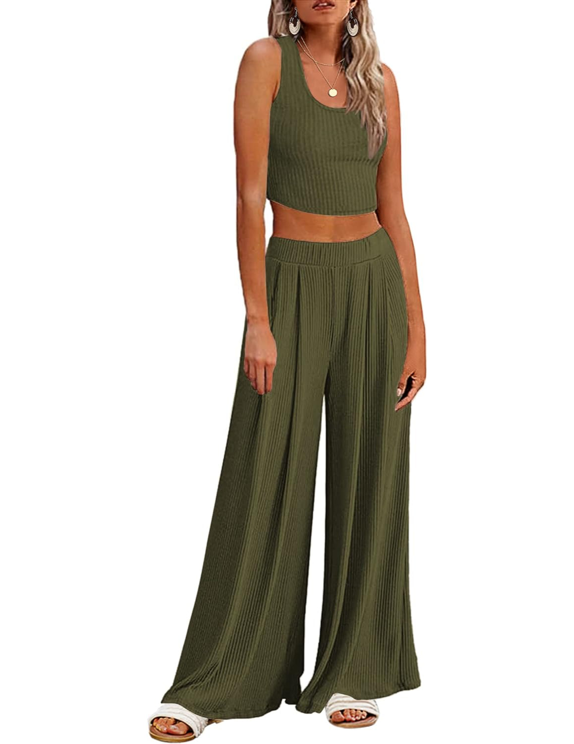 2 Piece Sleeveless Lounge Sets-Original Pajamas2 Piece Sleeveless Lounge Sets - Image 9