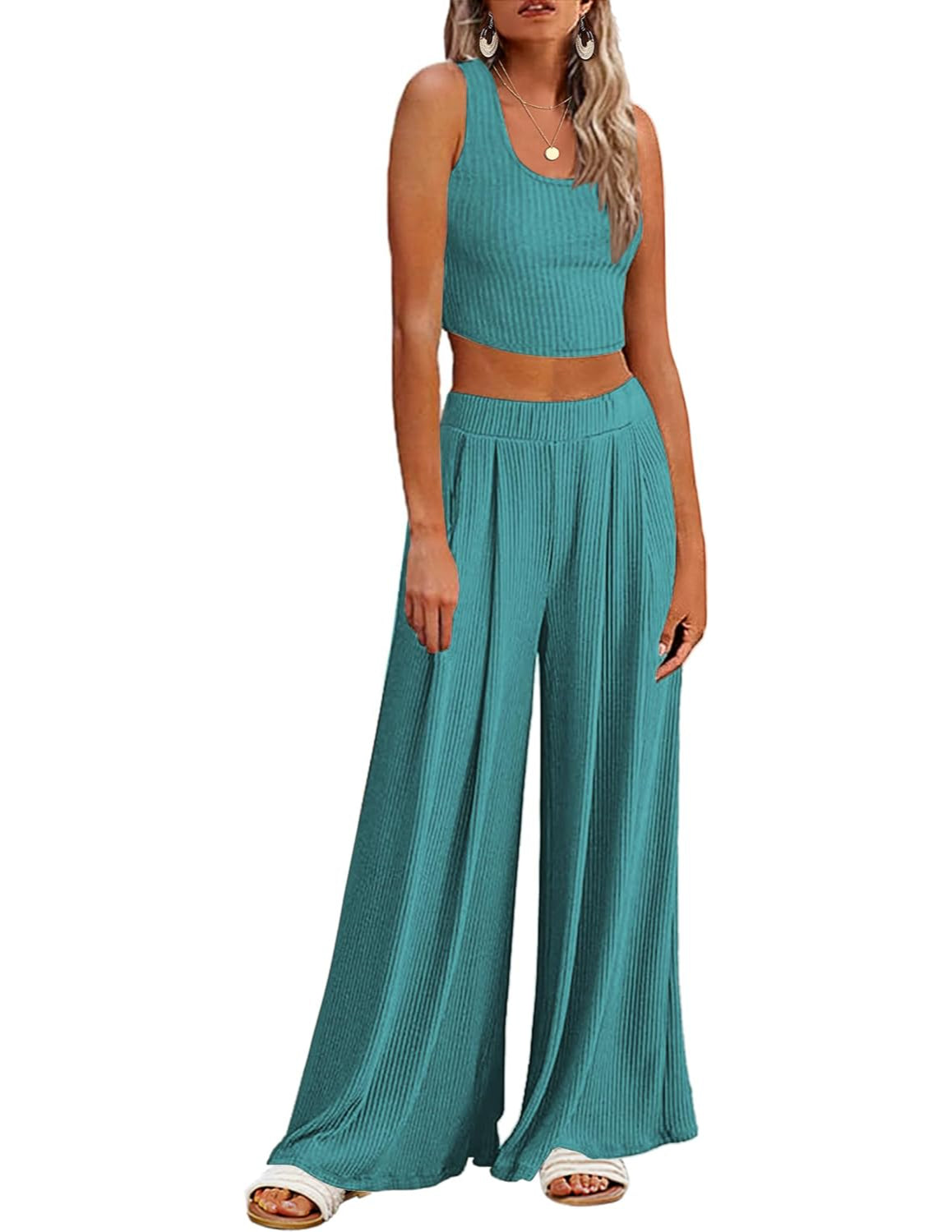 2 Piece Sleeveless Lounge Sets-Original Pajamas2 Piece Sleeveless Lounge Sets - Image 21