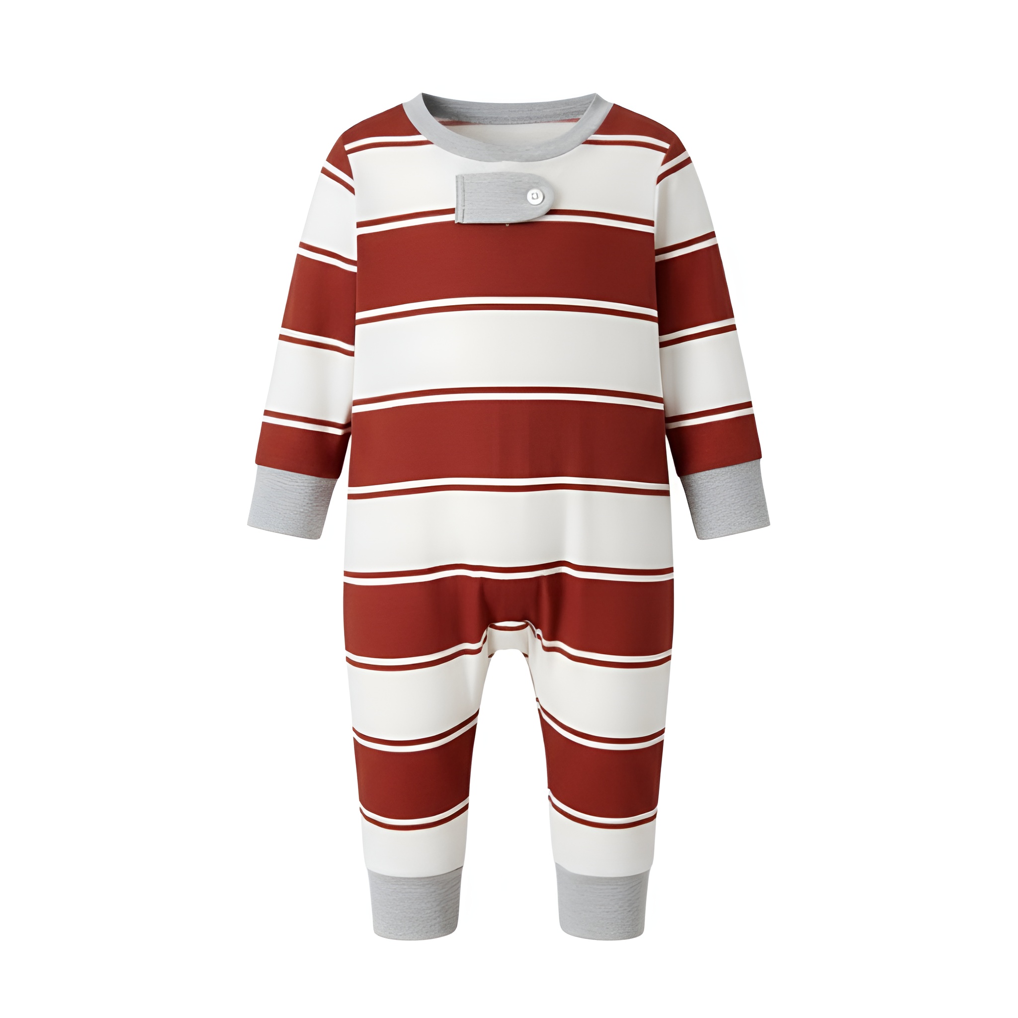 Long Sleeve Tops and Striped Pants Family Matching Pajama Sets