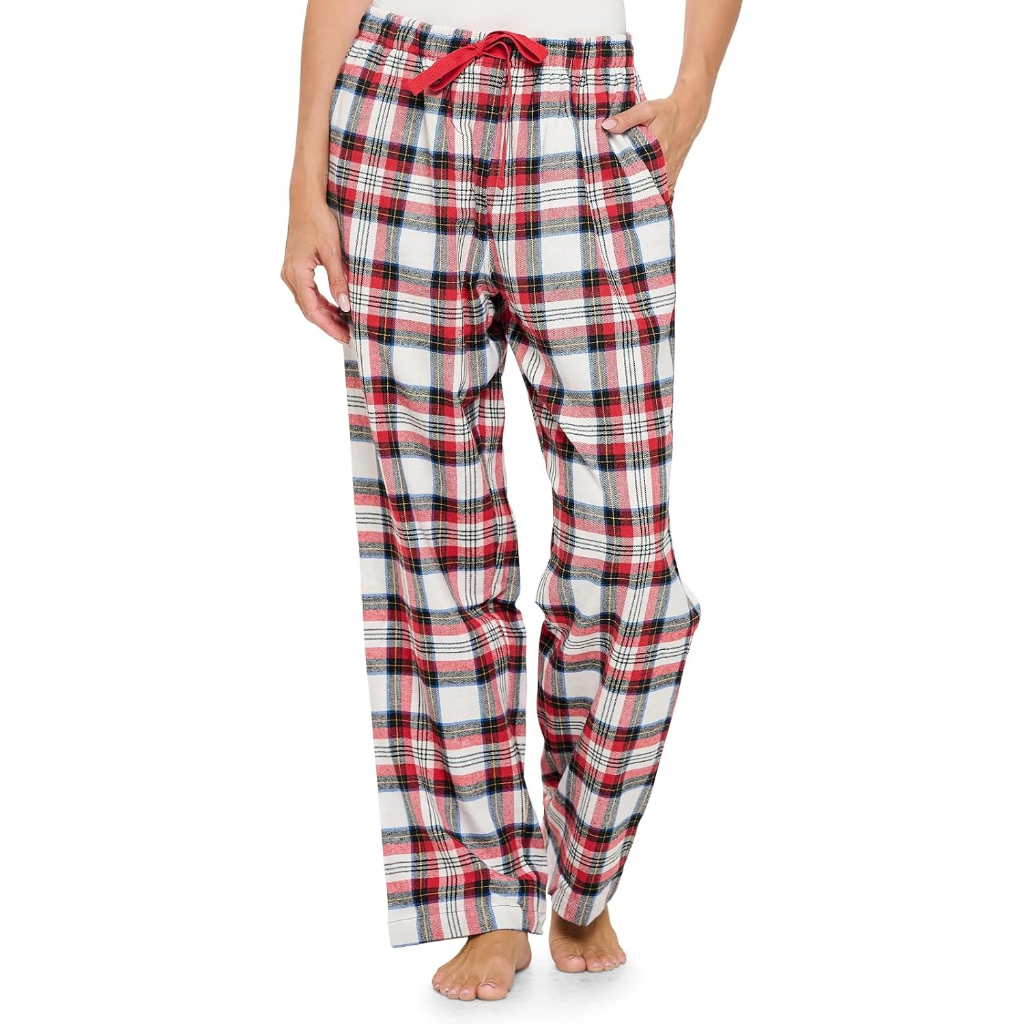 Lounge Pajama Pants With Checkered Pattern For Women