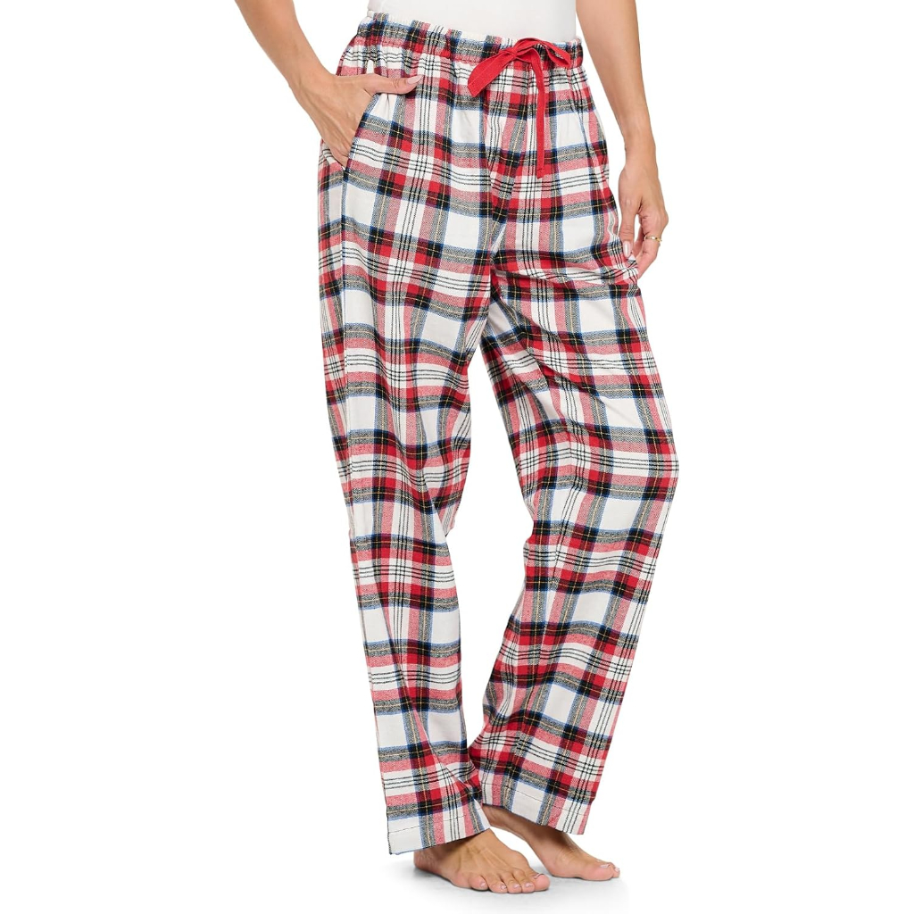 Lounge Pajama Pants With Checkered Pattern For Women