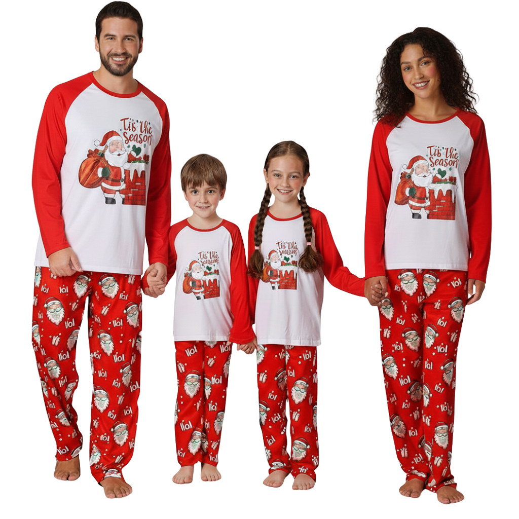 Christmas Themed Printed Family Matching Pajama Set