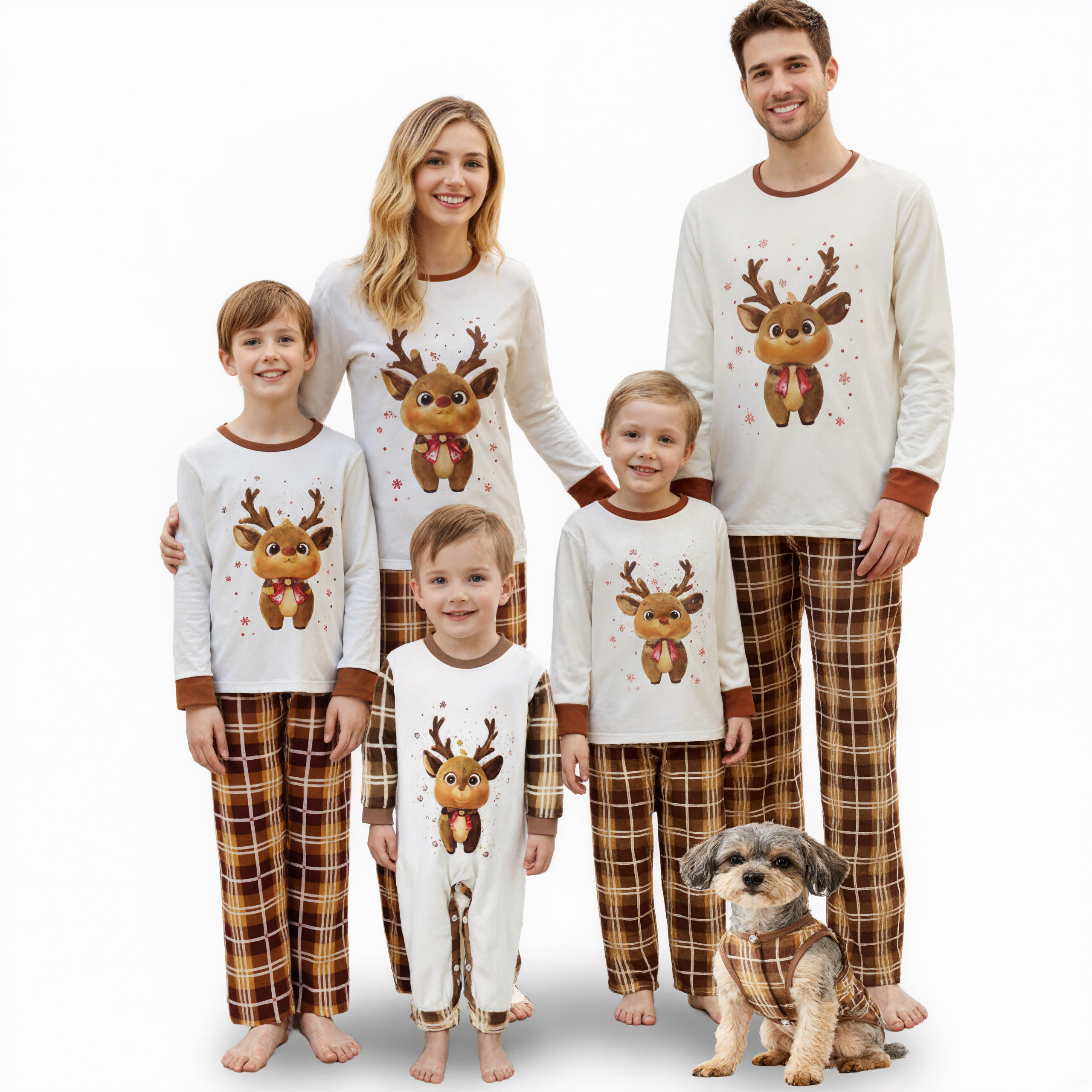 Holiday Matching Cotton Blend Sleepwear Set