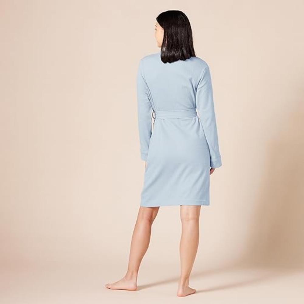 Women Lightweight Waffle Mid Length Robe 