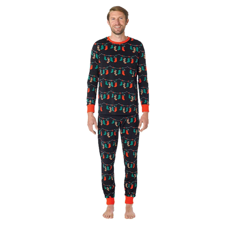 Family Christmas Socks Print Pajama Set-Original Pajamas