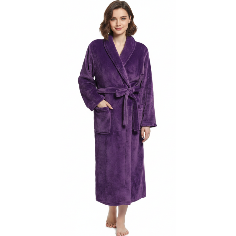 Robes For Women Premium Fleece Womens Robe Cozy Warm Bathrobe