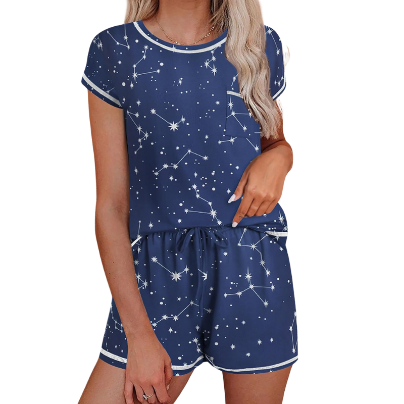 2 Piece Short Sleeve Top And Shorts-Original Pajamas