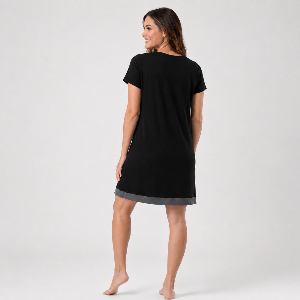 Women Short Sleeve Comfy Shirt Dress