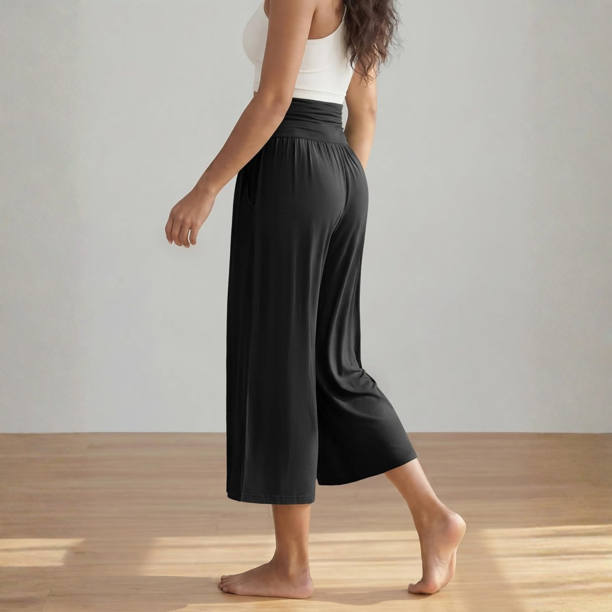 Palazzo Style Pajama Capri Pants For Women