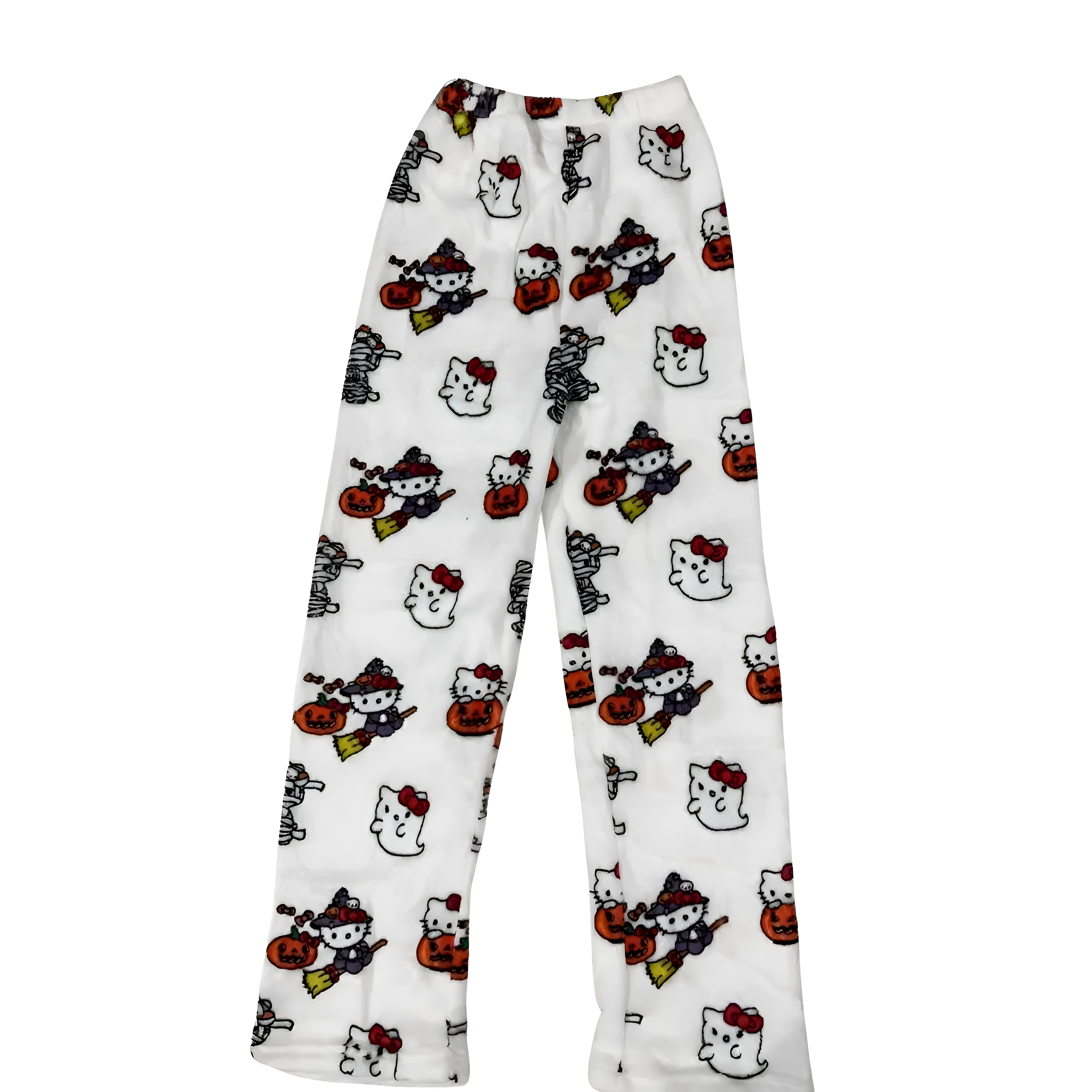 Cartoon Cat Print Pajama Pants