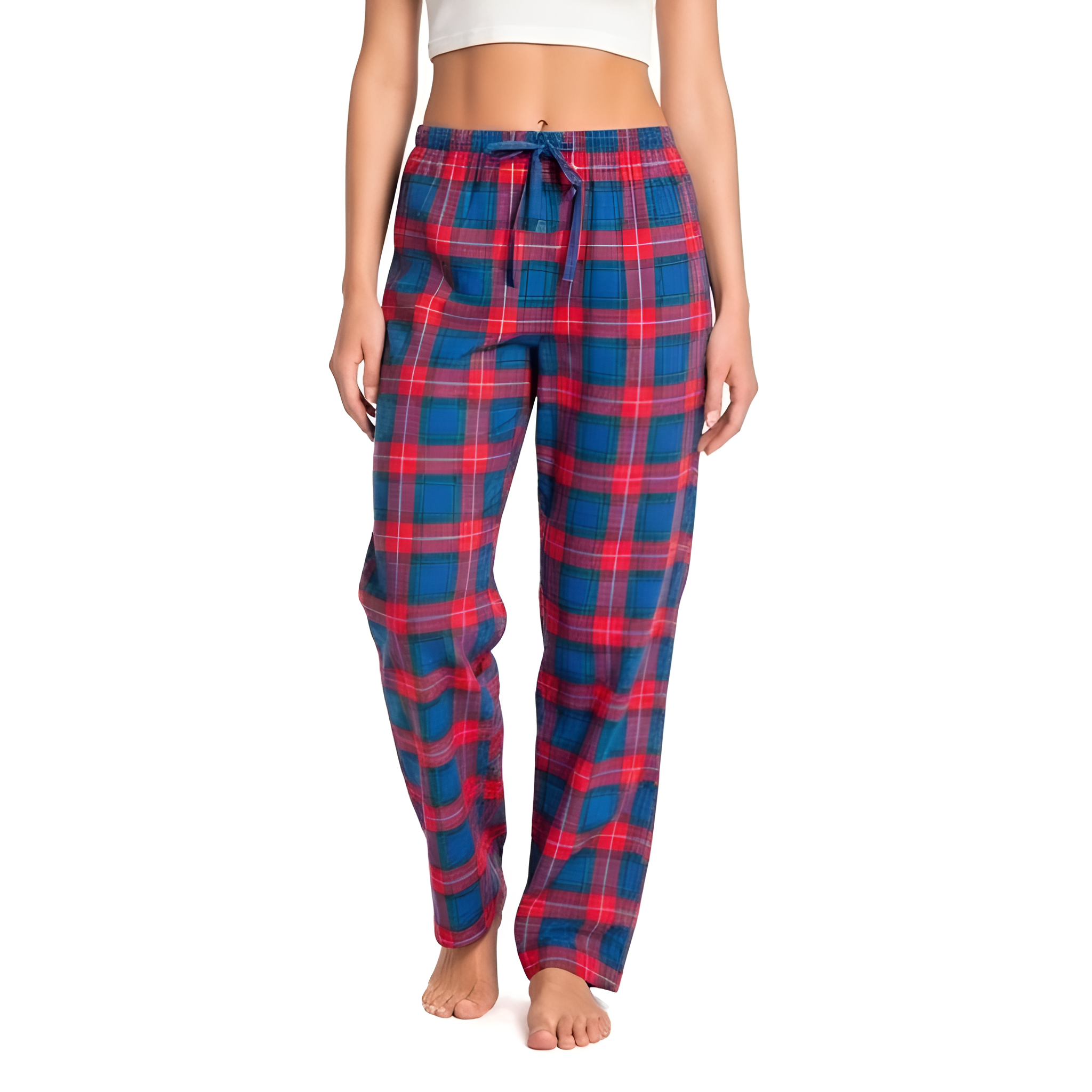 Comfortable Plaid Lounge Pajama Pants For Women