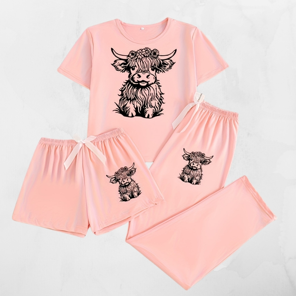 Highland Cow Women Pajama Set