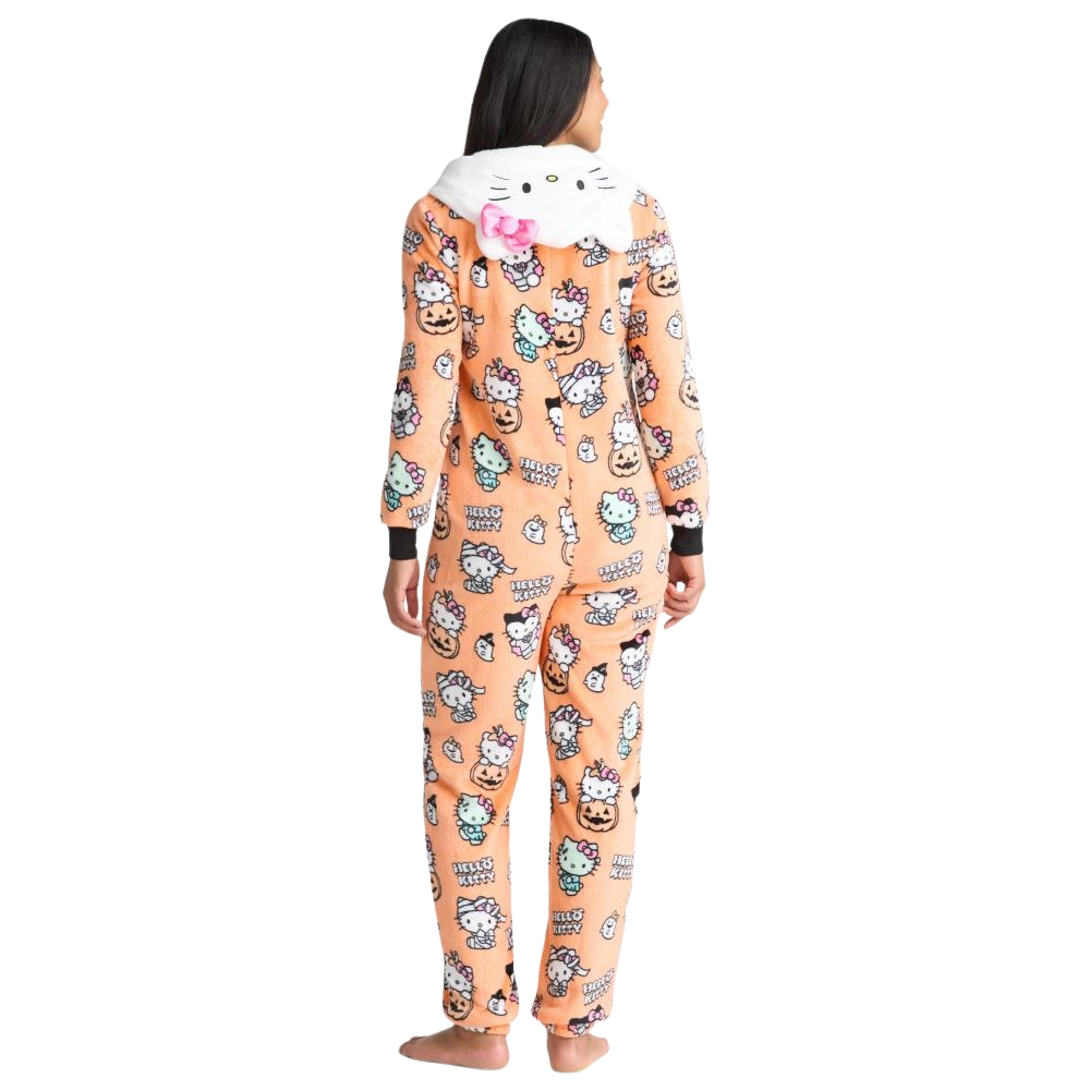 Graphic Union Suit With Character Print And Hood For Women