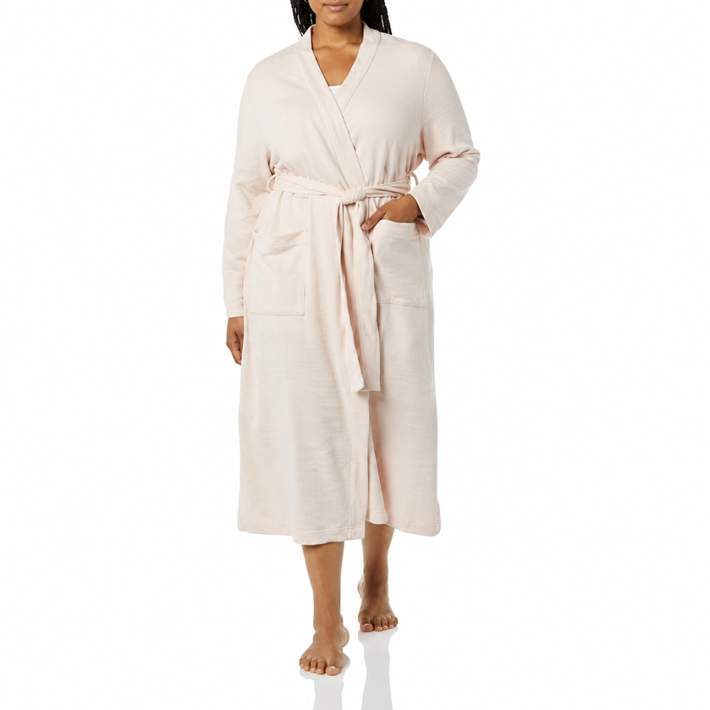 Lightweight Mid Length Bath Robe For Women