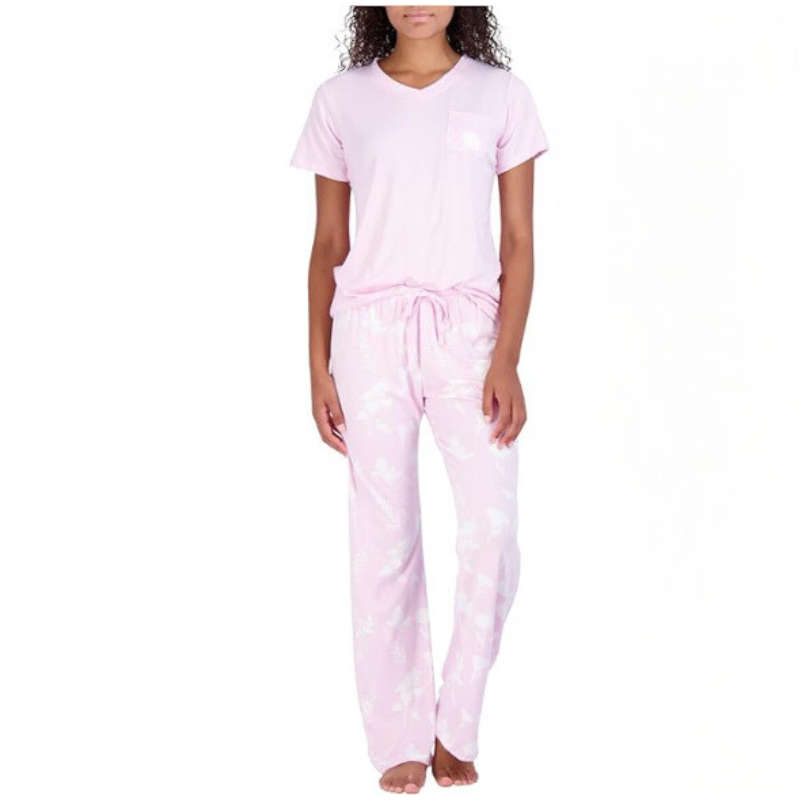Short Sleeve Top With Comfy Pants Set-Original Pajamas