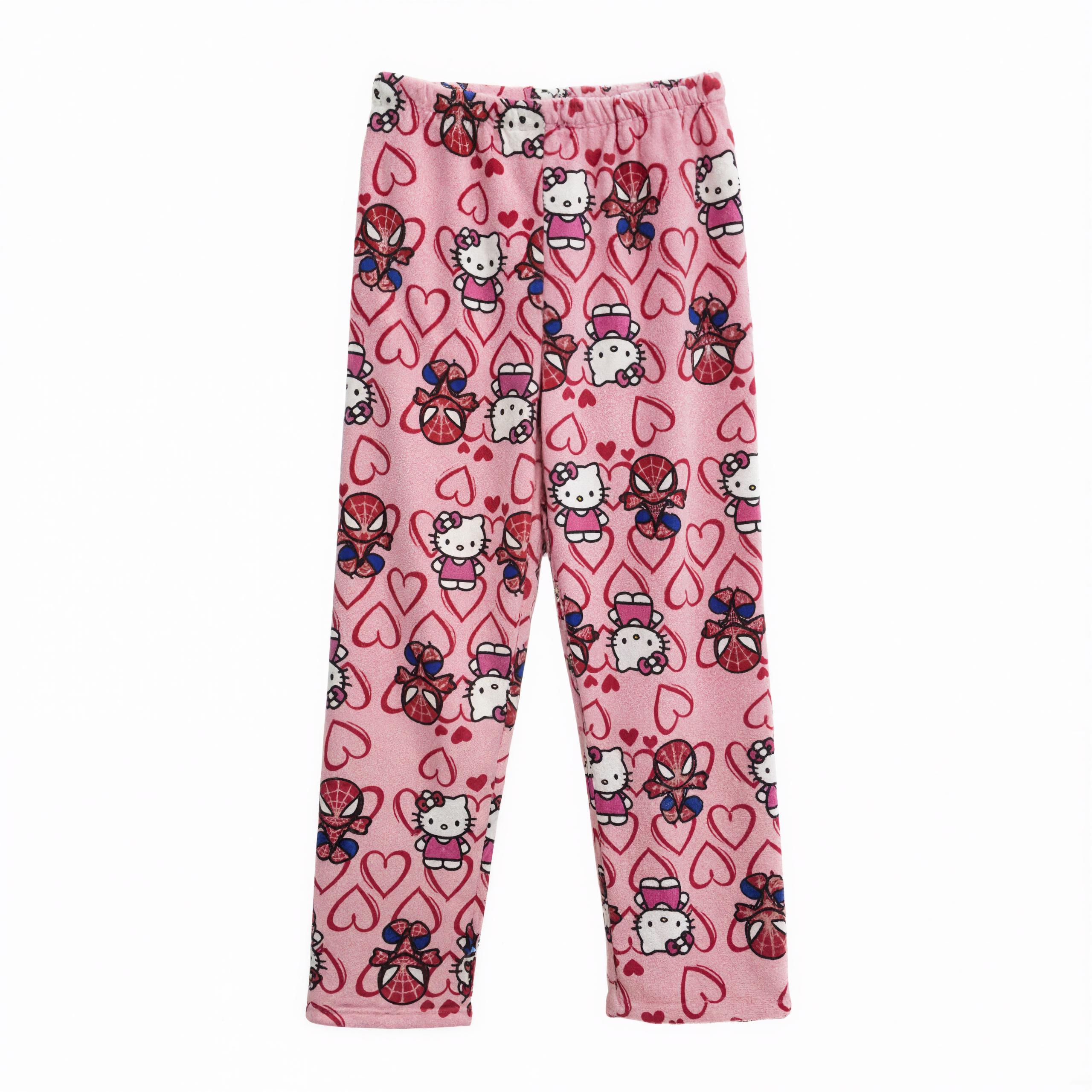 Cotton Velvet Spider Print Loose Pajama Pants