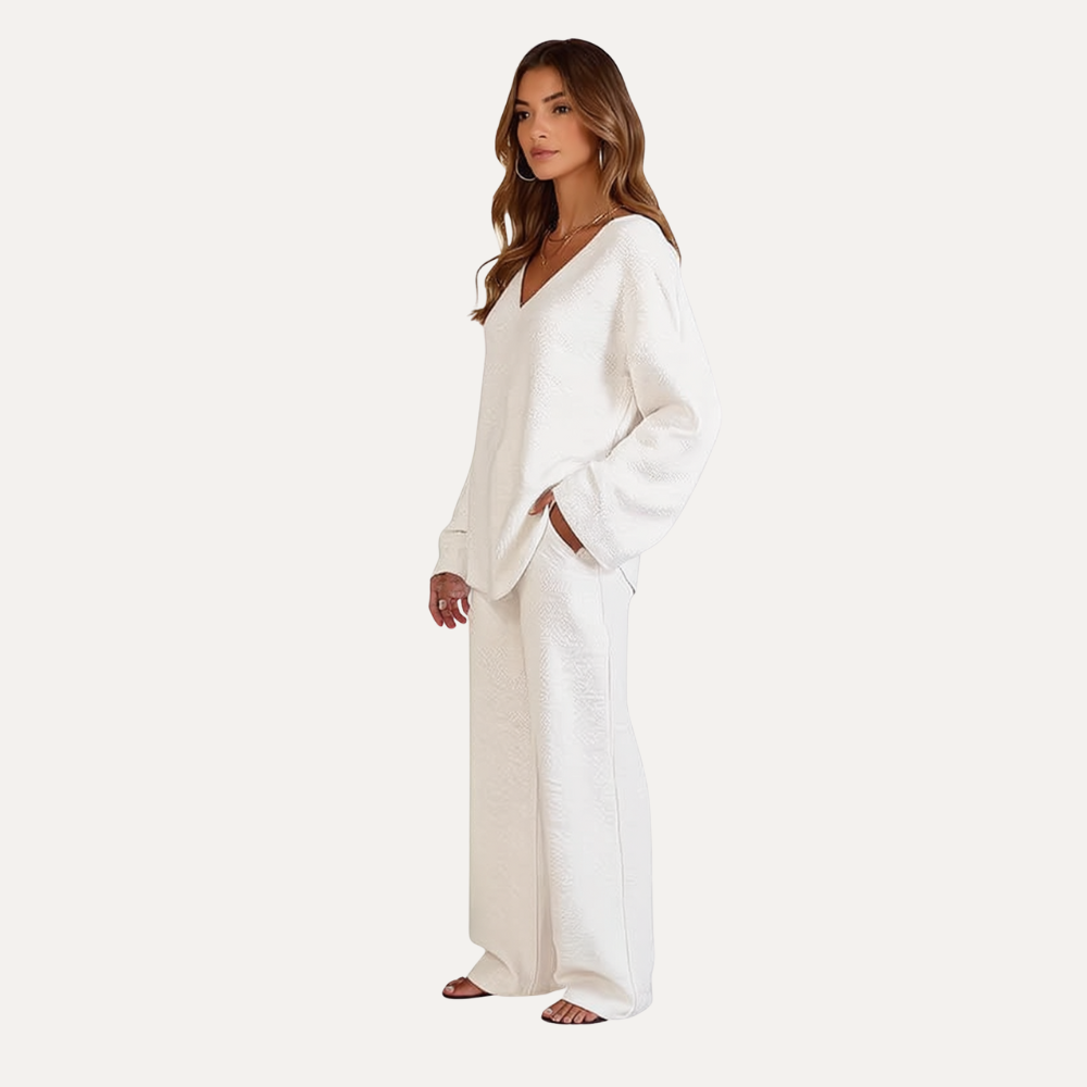 2 Pieces Fuzzy Fleece Pajama Set For Women