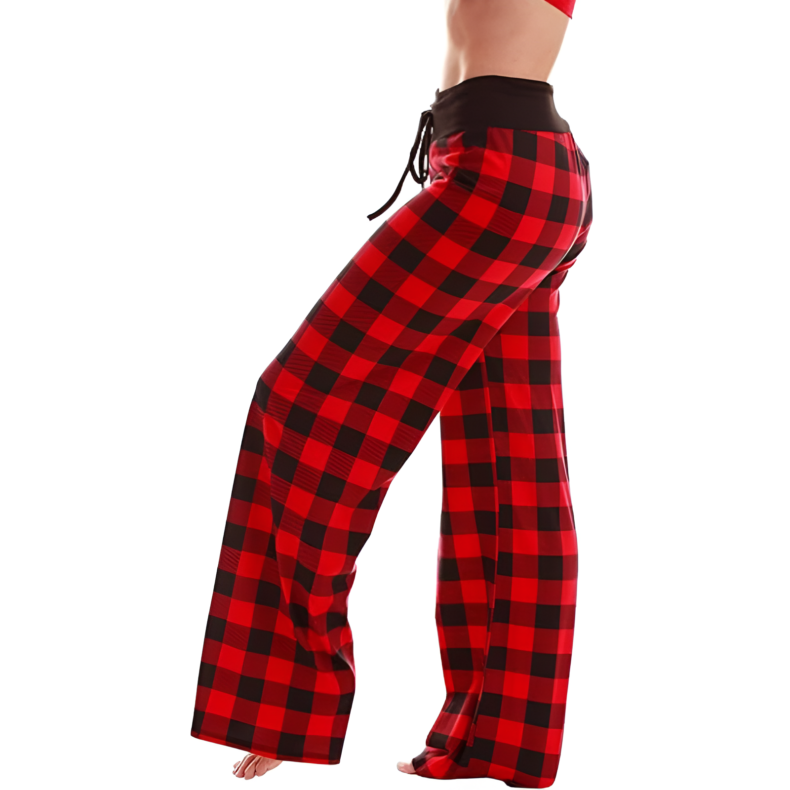 Wide Lounge Pajama Pants With Drawstring