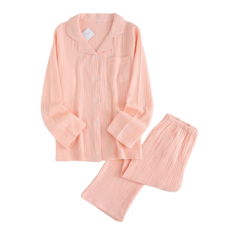 The Ruched Solid Set Original Pajamas 2 Piece Pj Set-Original Pajamas