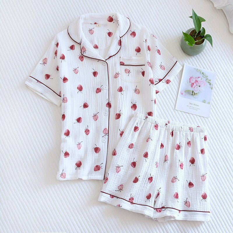 Women's Loose Japanese 2 Piece Pajama Set-Original Pajamas
