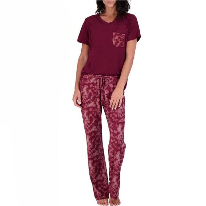 Short Sleeve Tops With Comfy Pants Set-Original Pajamas