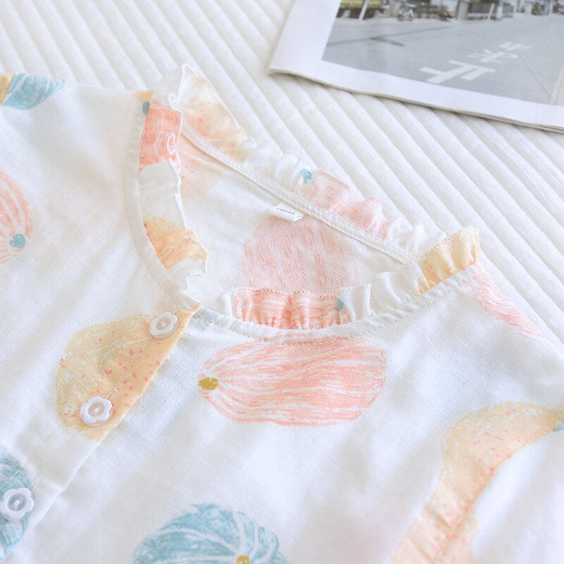 Ladies Cotton Printed Nightdress-Original Pajamas