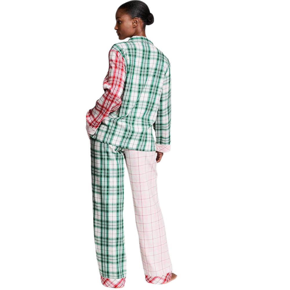 Plaid Long Sleepwear Set-Original Pajamas