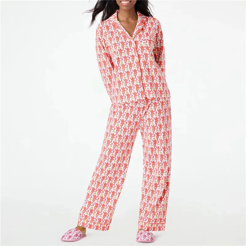 Floral Button Front Pajama Set-Original PajamasFloral Button Front Pajama Set - Image 5