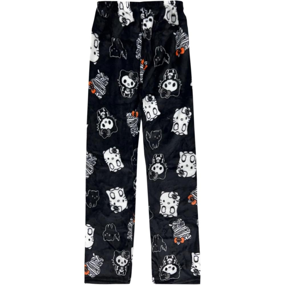 Cartoon Cat Print Pajama Pants