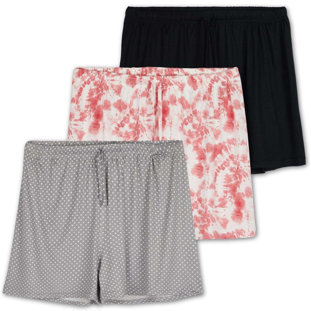 Pack Of 3 Pajama Shorts With Pockets