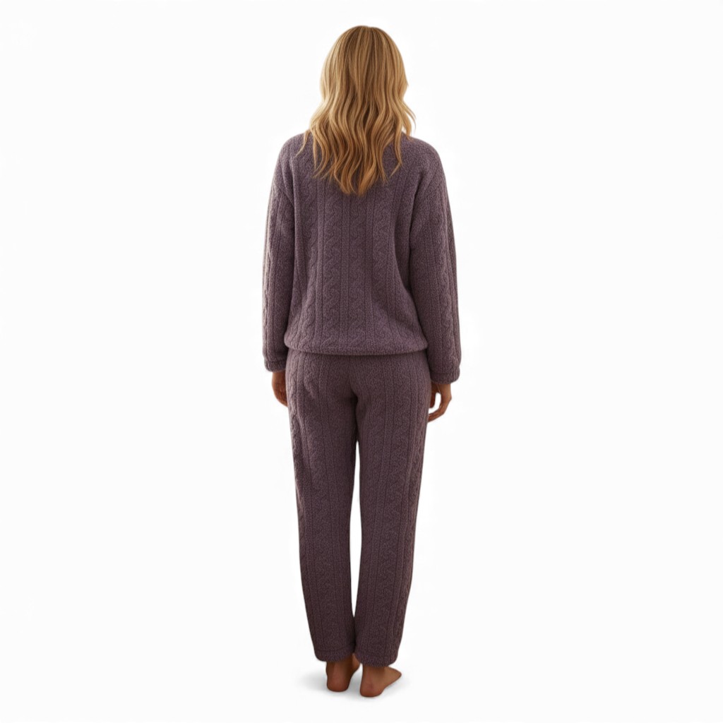 Two Piece Plush Fleece Loungewear Set